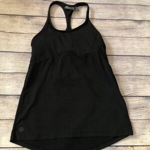 Athleta Black Strappy Racerback Tank Top Size XXS